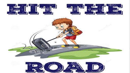 معنی فارسی اصطلاح: Hit the road