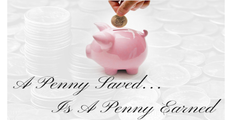 معنی فارسی اصطلاح: A penny saved is a penny earned