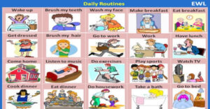 لغات پایه زبان انگلیسی – کارهای روزمره به انگلیسی (Daily routine)